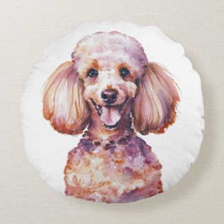 Minimalistischer Dog Inspiriert Rundes Kissen