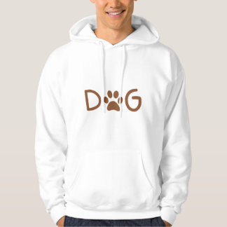 Minimalistischer DOG-Typografie-Hoodie mit Pfotena Hoodie