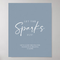 Minimalistischer Dusty Blue Wedding Sparkler Absen