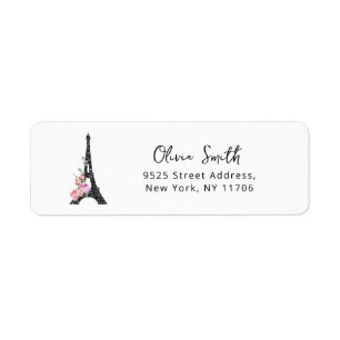 Minimalistischer Eiffelturm Paris Thema Rücksendea