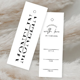 Minimalistischer Einfach-Bekleidungspreis Schwarz