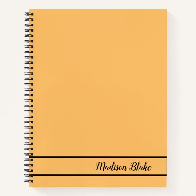 Minimalistischer einfacher, benutzerdefinierbarer  notizbuch (Vorderseite)