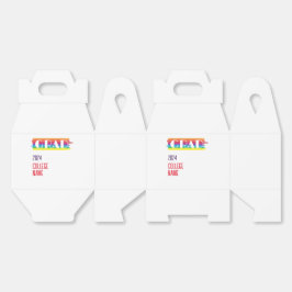 Minimalistischer einfacher Regenbogen Absolvent Geschenkschachtel