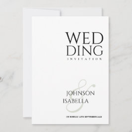 Minimalistischer einfacher Text nur Hochzeitseinla Einladung