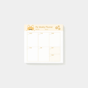 Minimalistischer Einfaches Wöchentlicher Planungsk Post-it Klebezettel
