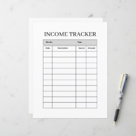 Minimalistischer Einkommens-Tracker FLYER