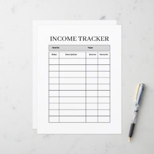 Minimalistischer Einkommens-Tracker FLYER