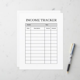 Minimalistischer Einkommens-Tracker FLYER