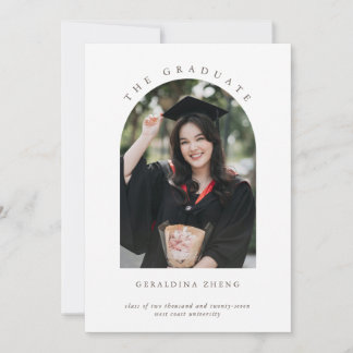 Minimalistischer, eleganter Arched Foto Abschluss Save The Date