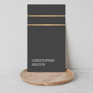 Minimalistischer eleganter, dunkler Imitat Kupfers Visitenkarte