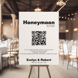 Minimalistischer Eleganter Formal Wedding Honeymoo Poster