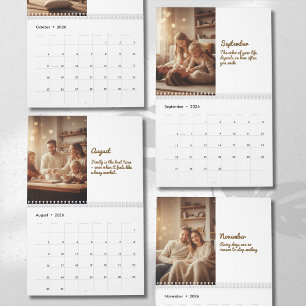 Minimalistischer Eleganter Foto-Zitat-Kalender 202 Kalender
