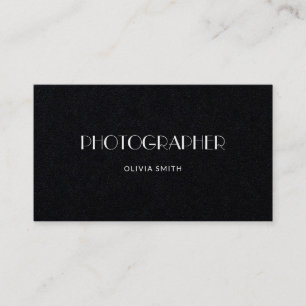 Minimalistischer eleganter Fotograf beruflich Visitenkarte