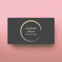 Minimalistischer Eleganter grauer Skin-Circle-Kosm