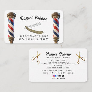 Minimalistischer eleganter Hairstylist Visitenkarte