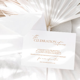 Minimalistischer Eleganter Hochzeitssender Empfang Begleitkarte