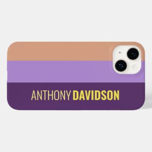 Minimalistischer eleganter Indigoblock Ihren Namen Case-Mate iPhone 14 Hülle