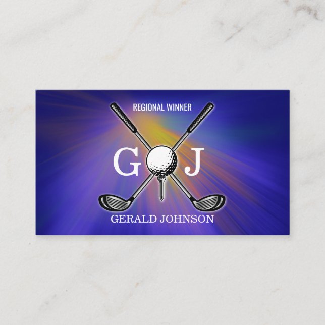Minimalistischer eleganter, kundenspezifischer Gol Visitenkarte (Vorderseite)