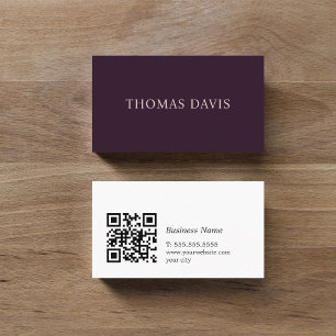 Minimalistischer eleganter QR-Code-Berater Visitenkarte