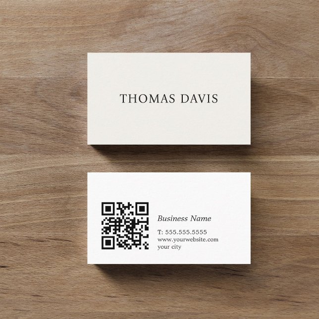 Minimalistischer eleganter QR-Code-Berater Visitenkarte (Von Creator hochgeladen)