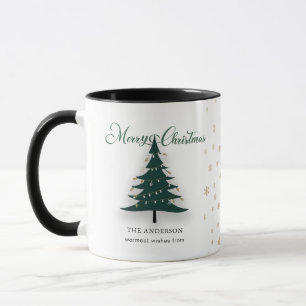 Minimalistischer Eleganter Weihnachtsbaum Tasse