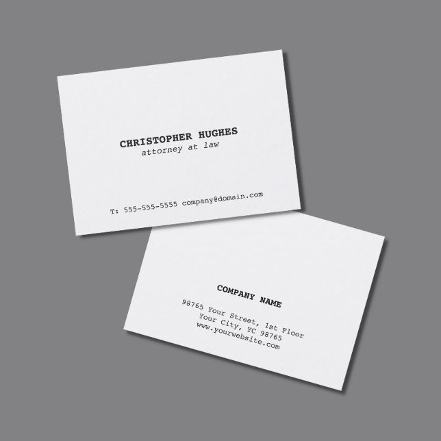Minimalistischer, eleganter weißer Rechtsanwalt Visitenkarte (Von Creator hochgeladen)