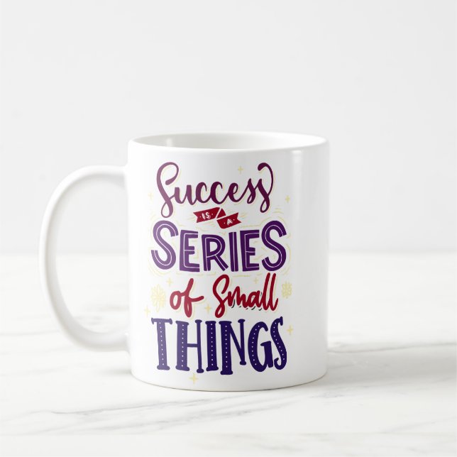 Minimalistischer Erfolg von Zitaten Motivierend Kaffeetasse (Links)