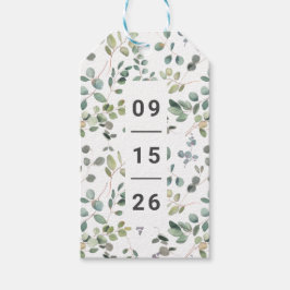 Minimalistischer Eukalyptus Geschenkanhänger