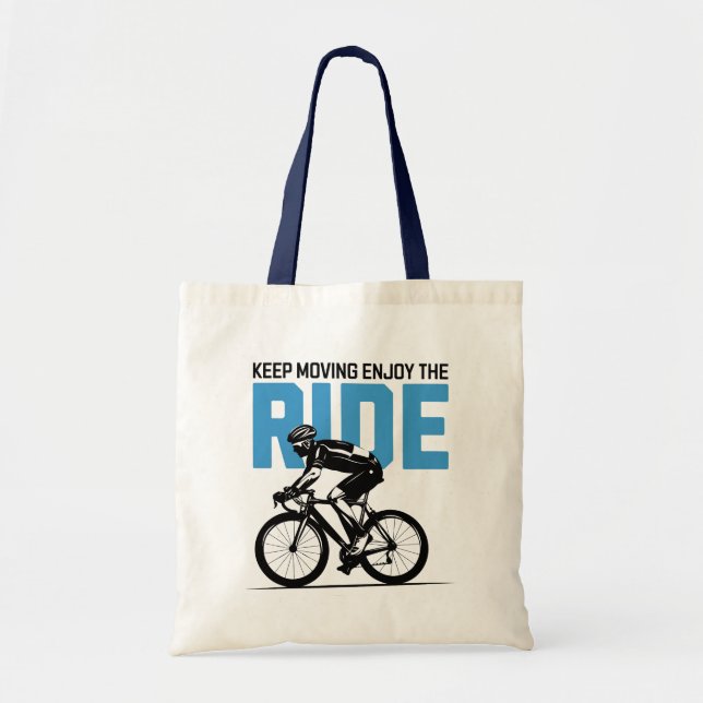 Minimalistischer Fahrradfahrer Tragetasche (Vorne)