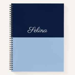 Minimalistischer Farbblock-Monogramm-Name Notizbuch
