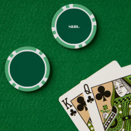 Minimalistischer fetter benutzerdefinierter Text g Pokerchips