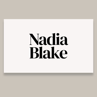 Minimalistischer, fetter, editorischer Stil QR-Cod Visitenkarte