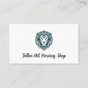 Minimalistischer Fine Line Tattoo Künstler Termin Visitenkarte