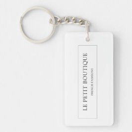 Minimalistischer Firmenname und -kennzeichnung Schlüsselanhänger