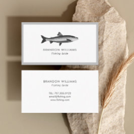 Minimalistischer Fischereiführer Visitenkarte