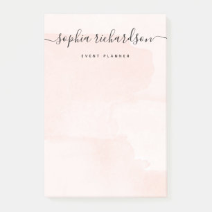 Minimalistischer Flair Wasserfarbe und Skript Post-it Klebezettel