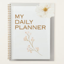 Minimalistischer Floral "Mein Tagesplaner" | Elega