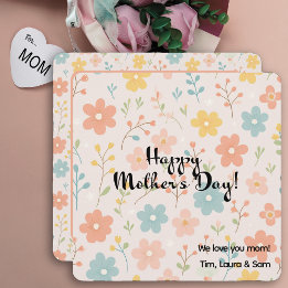 Minimalistischer floraler Boho Personalisierter Mu Karte