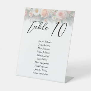 Minimalistischer floraler Schriftzug Hochzeit Sitz Sockelschild