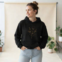 Minimalistischer floraler Sweatshirt, Hübscher flo
