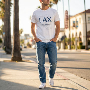Minimalistischer Flughafen-Code – Anpassbares LAX T-Shirt