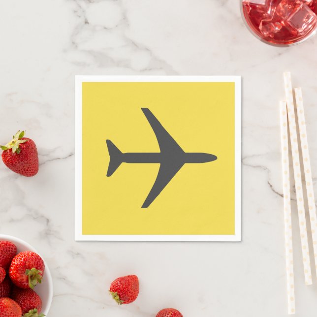 Minimalistischer Flugzeug-Flugverkehr Serviette (Beispiel)
