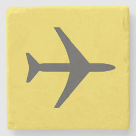 Minimalistischer Flugzeug-Flugverkehr Steinuntersetzer