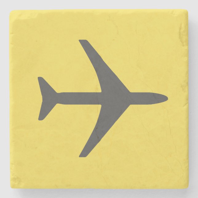 Minimalistischer Flugzeug-Flugverkehr Steinuntersetzer (Vorderseite)