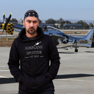 Minimalistischer Flugzeugspotter, Personalisierte  Hoodie