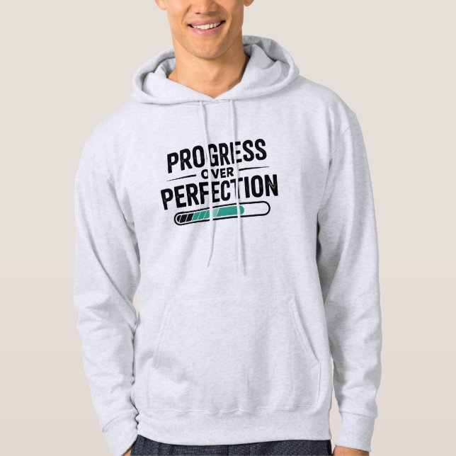 Minimalistischer Fortschritt im Hinblick auf Perfe Hoodie (Vorderseite)