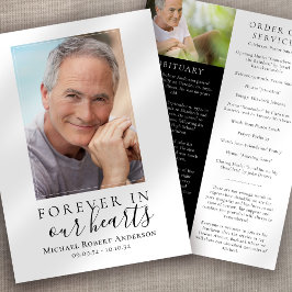 Minimalistischer Foto-Gedenkdienst Programm