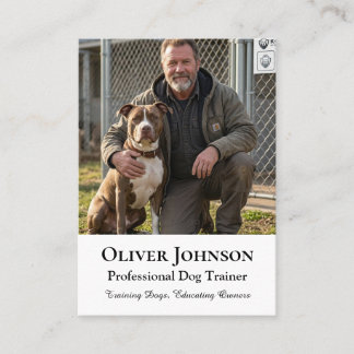 Minimalistischer Foto-Hundetrainer Professionell A Visitenkarte