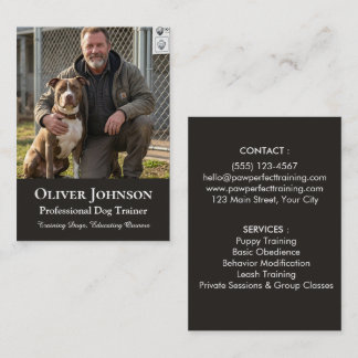 Minimalistischer Foto-Hundetrainer Professionell A Visitenkarte