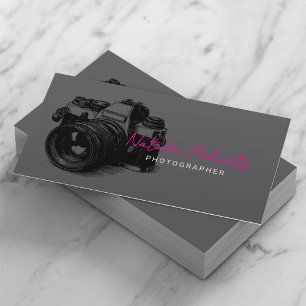 Minimalistischer Fotograf Kamera Dunkle Fotografie Visitenkarte
